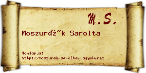 Moszurák Sarolta névjegykártya